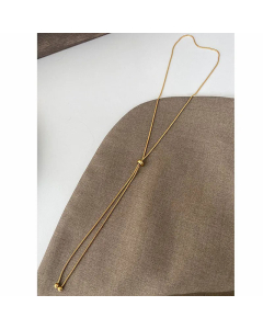 Minimalism Geometric Titanium Steel Plating Sweater Chain CA07830612