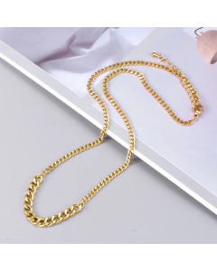 Plain Solid Color Chain Titanium Steel Plating Necklace CA07830667
