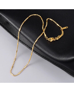 Plain Simple Style Solid Color Chain Titanium Steel Necklace CA07830672