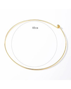 Simple Style Round Choker Stainless Steel Plating Necklace CA07830682-02