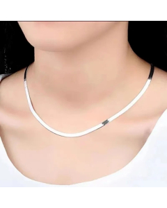 Hip-Hop Solid Color Snake Chain Stainless Steel Titanium Steel Plating Necklace CA07830689