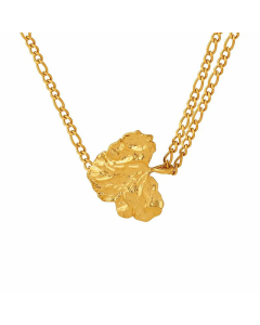 Minimalism Leaves Pendent Titanium Steel Plating Necklace CA07830691