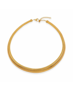 Hip-Hop Solid Color Snake Choker Stainless Steel Plating Necklace CA07830756