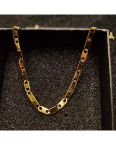 Plain Solid Color Stainless Steel Chain Titanium Steel Plating Necklace CA07830759
