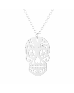Casual Skull Pendant Stainless Steel Plating Necklace CA07830766