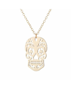 Casual Skull Pendant Stainless Steel Plating Necklace CA07830766