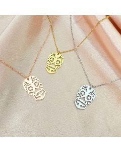 Casual Skull Pendant Stainless Steel Plating Necklace CA07830766