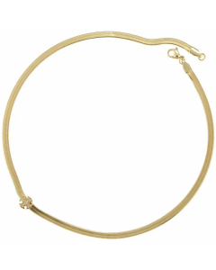 Minimalism Geometric Plating Zircon Choker Stainless Steel Necklace CA07830767