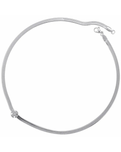 Minimalism Geometric Plating Zircon Choker Stainless Steel Necklace CA07830767