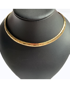 Fashion Cross Plating Choker Stainless Steel Necklace CA07830768-04-Gold Color-8mm