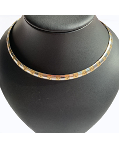 Fashion Cross Plating Choker Stainless Steel Necklace CA07830768-04-Multi-color-8mm