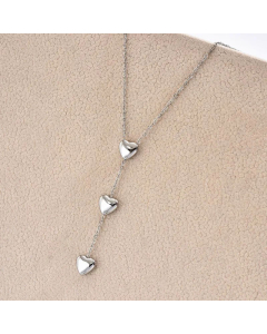 Casual Heart Shape Pendant Stainless Steel Polishing Plating Necklace CA07830802