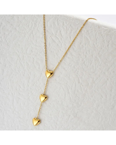 Casual Heart Shape Pendant Stainless Steel Polishing Plating Necklace CA07830802