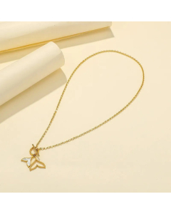 Fashion Fish Tail Pendant Stainless Steel Plating Necklace CA07830820