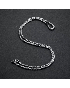 Couple Chain Cute Oval Heart Shape Cat Titanium Steel Pendant Necklace CA07830838