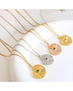 Love Is Not Absent Zircon Eye Of Life Material Plated Three Layers Of Real Gold Does Not Fade Clavicle Necklace Stainless Steel CA07830858
