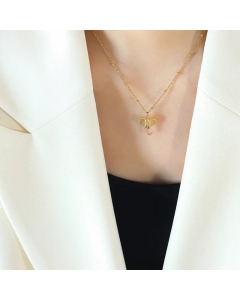 Cute Elephant Pendant Necklace Creative Personalized Three-Dimensional Elephant Pendant Colorfast Jewelry CA07830871