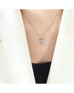 Cute Elephant Pendant Necklace Creative Personalized Three-Dimensional Elephant Pendant Colorfast Jewelry CA07830871