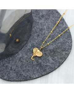 Cute Elephant Pendant Necklace Creative Personalized Three-Dimensional Elephant Pendant Colorfast Jewelry CA07830871