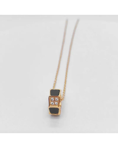 Minimalism Geometric Titanium Steel Inlay Rhinestones Pendant Necklace CA07830884