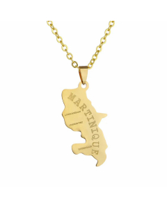 Casual Map Letter Stainless Steel Plating Pendant Necklace CA07830889