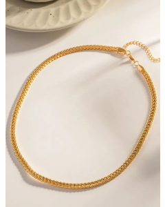INS Style Solid Color Choker Chain Stainless Steel Plating Necklace CA07830942