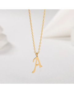 Simple Style Letter Plating Pendant Stainless Steel Necklace CA07830946-A
