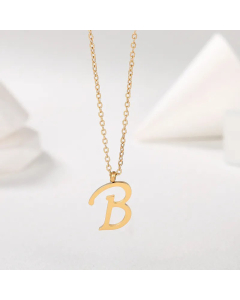 Simple Style Letter Plating Pendant Stainless Steel Necklace CA07830946-B