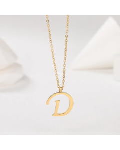 Simple Style Letter Plating Pendant Stainless Steel Necklace CA07830946-D