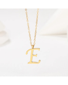 Simple Style Letter Plating Pendant Stainless Steel Necklace CA07830946-E