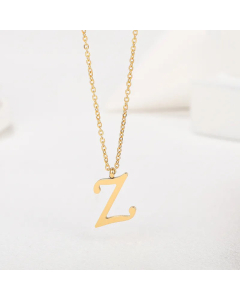 Simple Style Letter Plating Pendant Stainless Steel Necklace CA07830946-Z