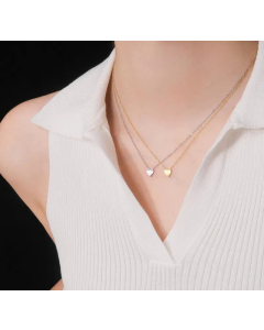 Minimalism Heart Shape Titanium Steel Plating Pendant Necklace CA07830963