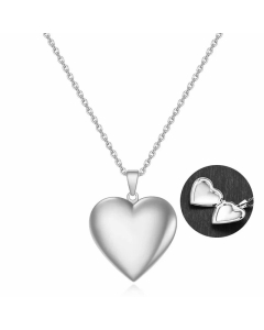 Heart Shape Can Be Open Titanium Steel Plating Pendant Necklace CA07830980