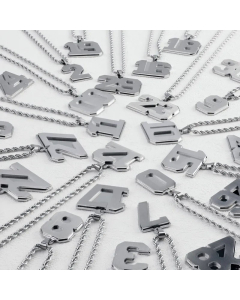 Casual Number Pedent Titanium Steel Plating Necklace CA07830989