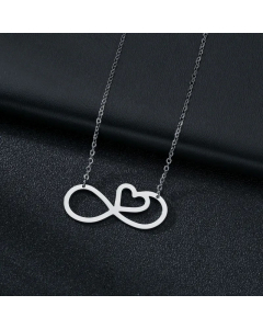 Minimalism Heart Shape Pendent Titanium Steel Necklace CA07831013