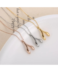 Non-Fading Antlers Titanium Steel Plating Pendant Necklace CA07831016