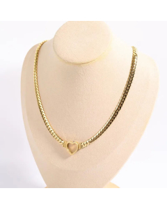 Minimalism Hollow Out Heart Shape Stainless Steel Plating Necklace CA07831026