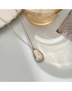 Lady Water Droplets Eye Plating Pendant Stainless Steel Necklace CA07831034