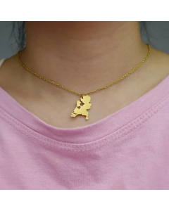 Daily Style Map Stainless Steel Plating Pendant Necklace CA07831037