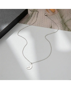 Minimalism Star Moon Stainless Steel Plating Pendant Necklace CA07831042