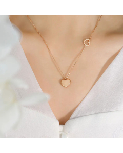 Minimalism Heart Shape Titanium Steel Plating Pendant Necklace CA07831051