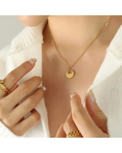 Chinoiserie Lock Pendant Titanium Steel Plating Necklace CA07831054