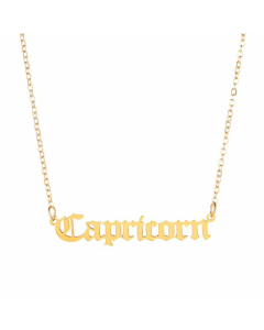 Casual Letter Constellation Stainless Steel Titanium Steel Polishing Plating Hollow Out Necklace CA07831073