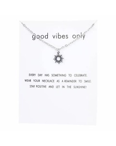 Wholesale Simple Style Sun Gold Plated Pendant Titanium Steel Necklace CA07831084