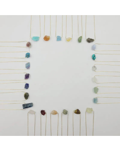 Daily Style Minimalism Natural Stone Pendant Stainless Steel Necklace CA07831122