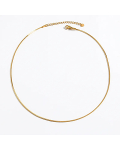 Wholesale Simple Style Solid Color Stainless Steel 14K Gold Plated Necklace