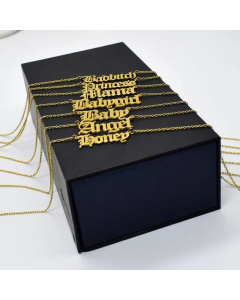 Daily Style Letter Titanium Steel Pendent Necklace Fine Jewelry Colorza CA07831178