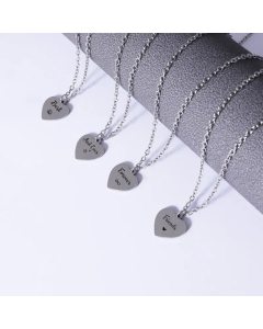 Wholesale 1 Set Commute Letter Heart Stainless Steel Pendant Necklace