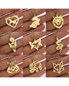 Non-Fading Animal Stainless Steel Pendant Necklace Colorza Fine Jewelry Wholesale CA07831182