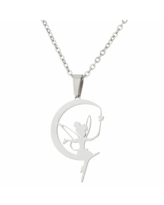 Hot Sale Minimalist Style Printing Butterfly Stainless Steel Titanium Steel Pendant Necklace CA07831183-Steel Color-01